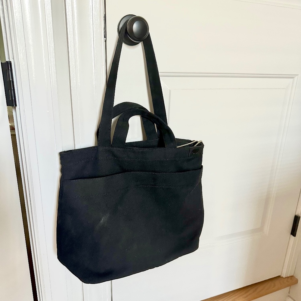 Black tote bag